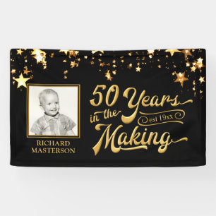 Banderoles 50e anniversaire 50 ans dans la fabrication des ét