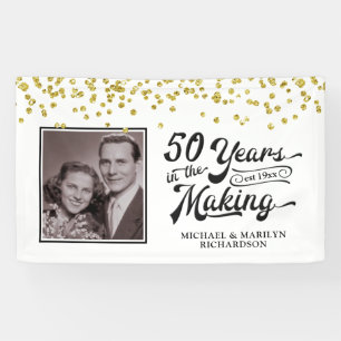 Banderoles 50e anniversaire 50 ans dans la photo