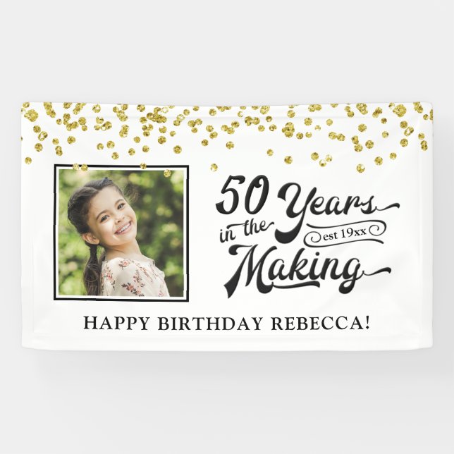 Banderoles 50e anniversaire 50 ans dans la photo de fabricati (Horizontal)