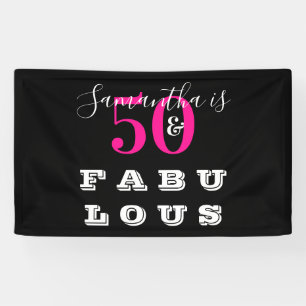 Banderoles 50e anniversaire 50 fabuleuse fête d'anniversaire 