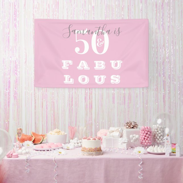 Banderoles 50e anniversaire 50 fabuleuse fête d'anniversaire  (Fête)
