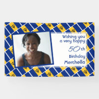 50e anniversaire BARBADOS DRAPEAU Photo personnali