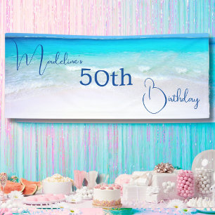 Banderoles 50e anniversaire Cinquante et fabuleuse plage