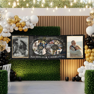 Banderoles 50e anniversaire de mariage - Collage de photos in