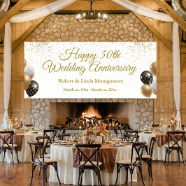 Banderoles 50e anniversaire de Mariage d'or Réception
