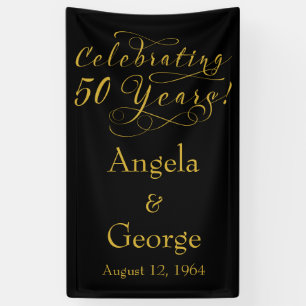 Banderoles 50e anniversaire de Mariage personnalisé