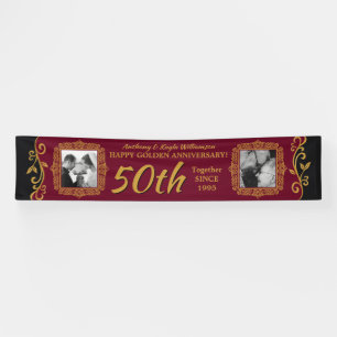 Banderoles 50e anniversaire du Mariage Ajoutez votre photo Re