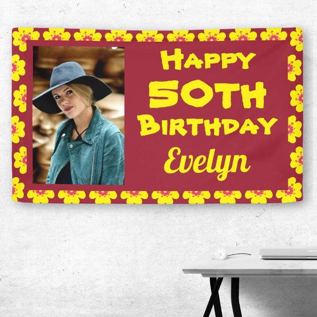 Banderoles 50e anniversaire Fête de la Fleur Jaune (Créateur téléchargé)