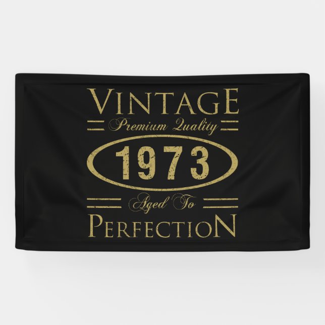 Banderoles 50e anniversaire Vintage 1973 (Horizontal)