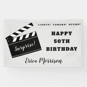 Banderoles 50e ou tout âge Anniversaire Movie Party