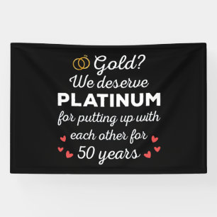 Banderoles 50ème anniversaire de Mariage I - Gold Funny Coupl