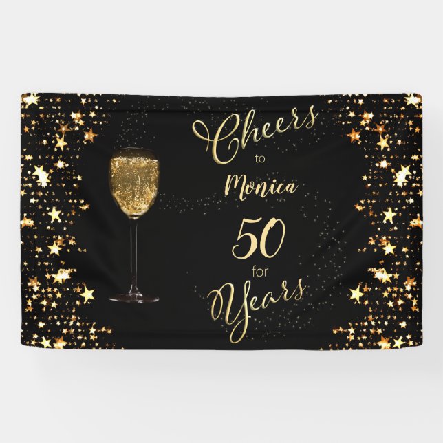 Banderoles 5e fête d'anniversaire à l'affiche des années (Horizontal)