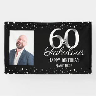 Banderoles 60 ans et fabuleuse photo Confetti