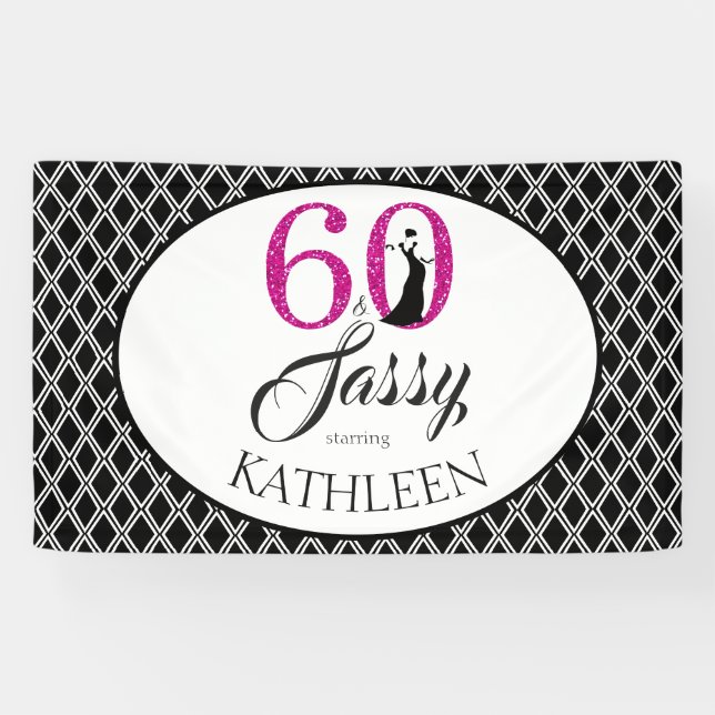Banderoles 60 et anniversaire de coutume impertinente (Horizontal)