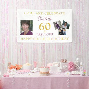 Banderoles 60 et Fabulous Photo Collage 60e anniversaire