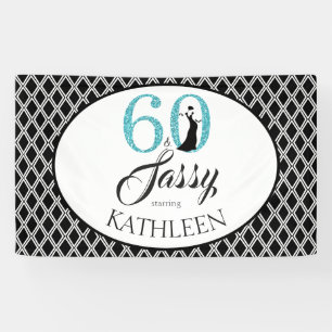 Banderoles 60 et Sassy Custom 60e anniversaire Parties scinti