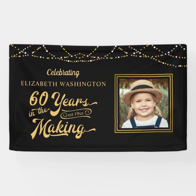 Banderoles 60e anniversaire 60 ans dans les lumières (Horizontal)
