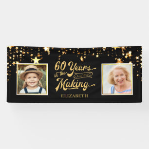 Banderoles 60e anniversaire Alors & Maintenant ans dans les é