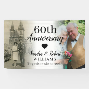 Banderoles 60e Anniversaire de Mariage Personnalisé 2 Collage