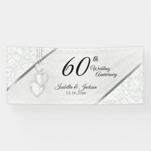 Banderoles 60e Anniversaire du diamant / Anniversaire