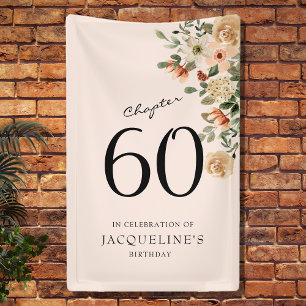 Banderoles 60e anniversaire Vintage Floral