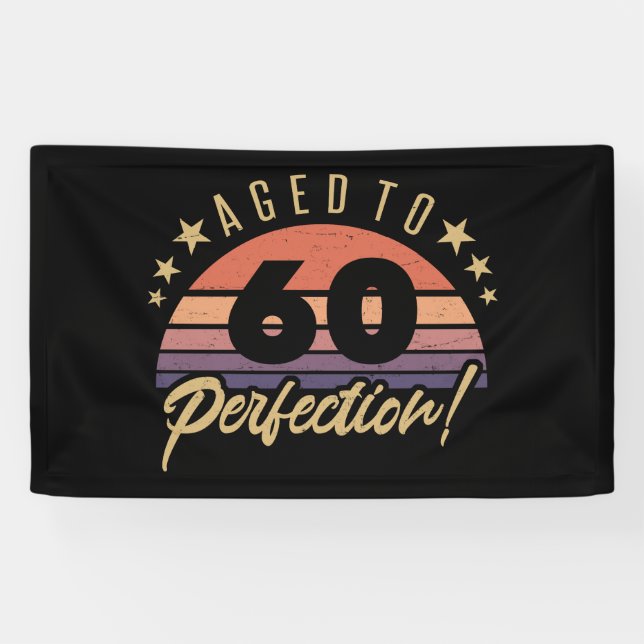 Banderoles 60e Humour d'anniversaire Retro (Horizontal)
