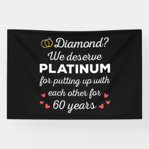 Banderoles 60ème anniversaire du Mariage I - Diamond Funny Co