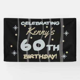 Banderoles 60th Birthday Party Ajouter votre nom