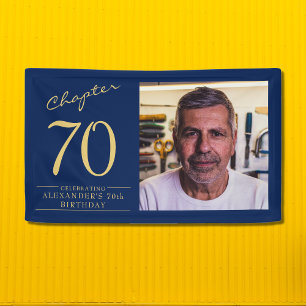 Banderoles 70e anniversaire Blue Gold Photo