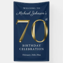 70e anniversaire de la fête Marine Blue Gold Elega