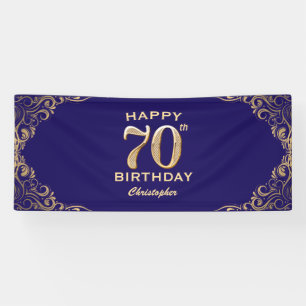 Banderoles 70e anniversaire de la Parties scintillant marine 