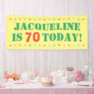 Banderoles 70e anniversaire Faire-part
