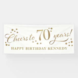 Banderoles 70e anniversaire Parties scintillant or