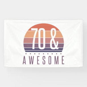 Banderoles 70e anniversaire Retro Sunset