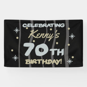 Banderoles 70th Birthday Party Ajouter votre nom
