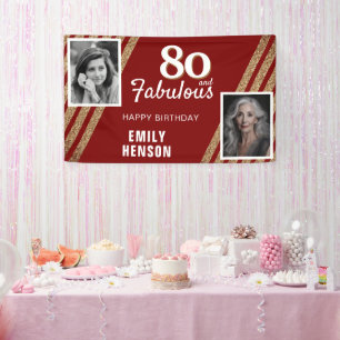 Banderoles 80 et Fabulous Gold Parties scintillant 2 Photo 80