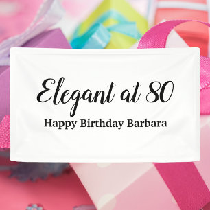 Banderoles 80e anniversaire élégant à 80 Personnaliser