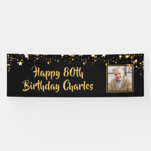 Banderoles 80ème ou n'importe quelle photo d'anniversaire Eto