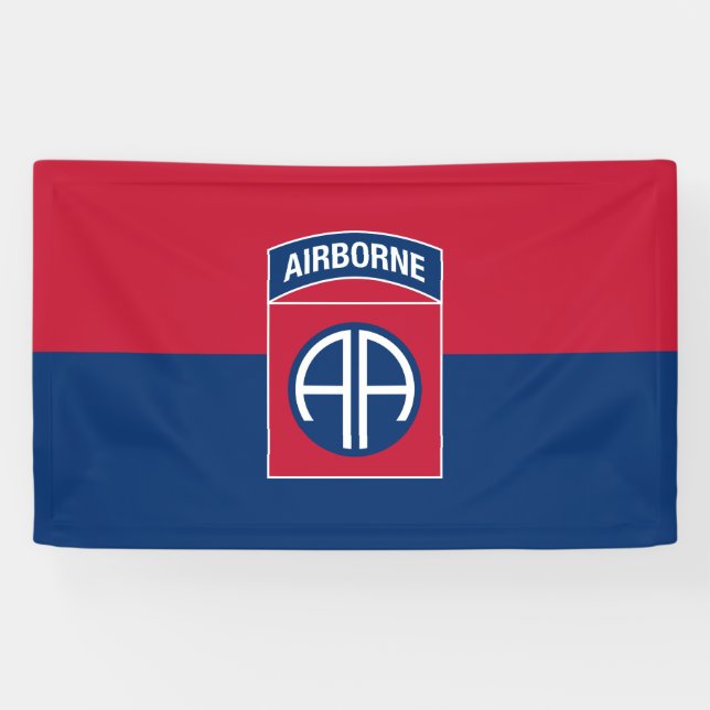 Banderoles 82e division aérienne Flag Military Vétéran (Horizontal)