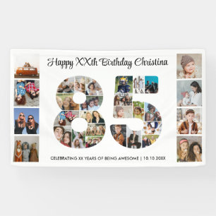 Banderoles 85e anniversaire de fête Numéro 85 Photo Collage