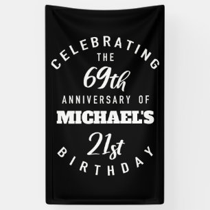 Banderoles 90e anniversaire, 90 ans, personnalisée, anniversa