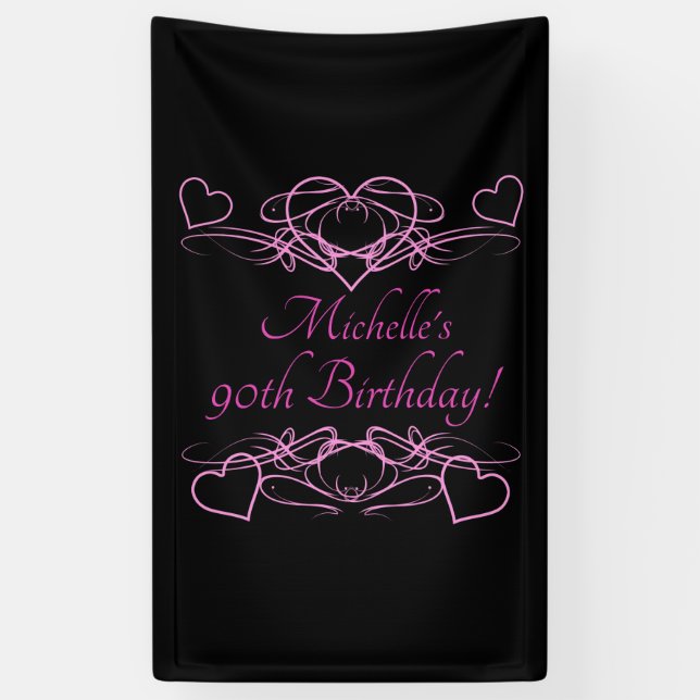 Banderoles 90e anniversaire de la femme (Vertical)