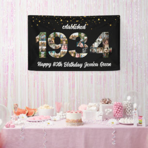 Banderoles 90e fête d'anniversaire Photo Collage Créé 1934