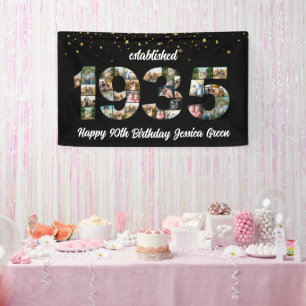 Banderoles 90e fête d'anniversaire Photo Collage Créé 1935