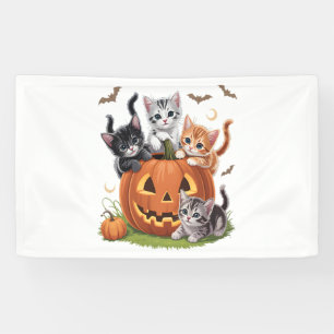 Banderoles 90s Citrouille Chat Halloween Floral Saison Éffray