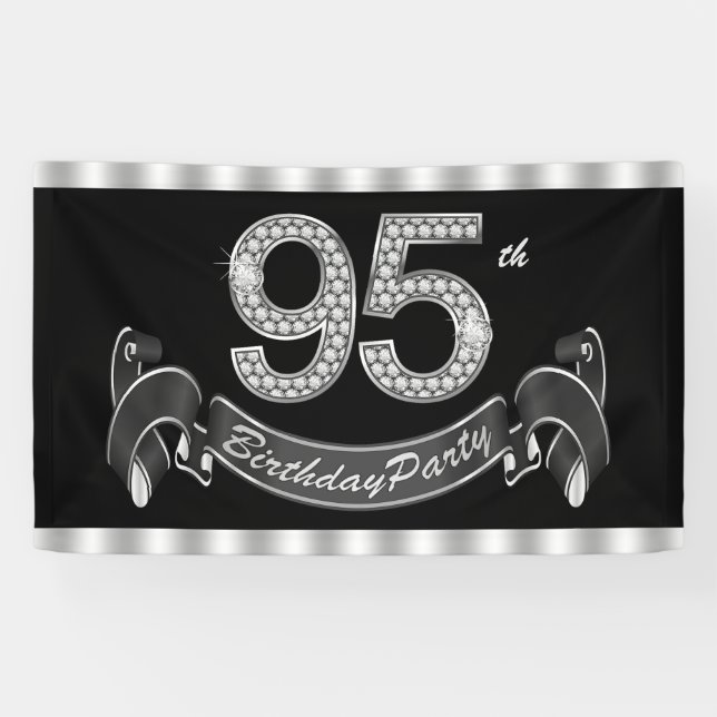 Banderoles 95e fête d'anniversaire (Horizontal)