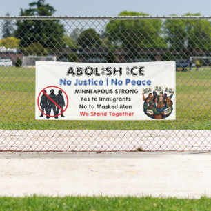 Banderoles Abolir ICE   Ramener la compassion et l'empathie