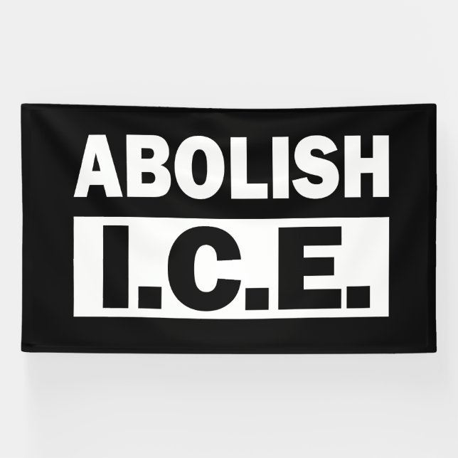 Banderoles Abolish ICE (Horizontal)