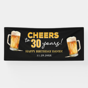 Banderoles Acclamations & Bières Hommes Drôle 30e Anniversair