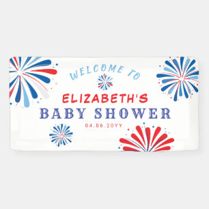 Banderoles Accueil 4 juillet Baby shower